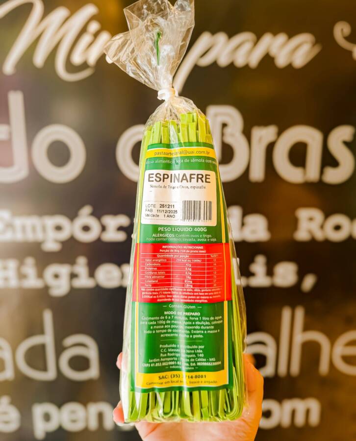 Pasta Artesanal Espinafre Zia Nina – 400g - Imagem 3
