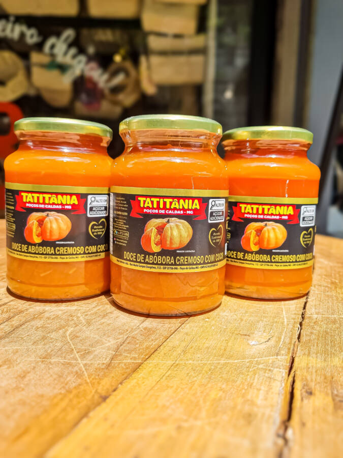 Abóbora cremosa com coco