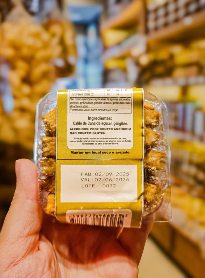 Mini Rapadurinha Sabor Gengibre Engenho Santa Fé – 120g - Imagem 3