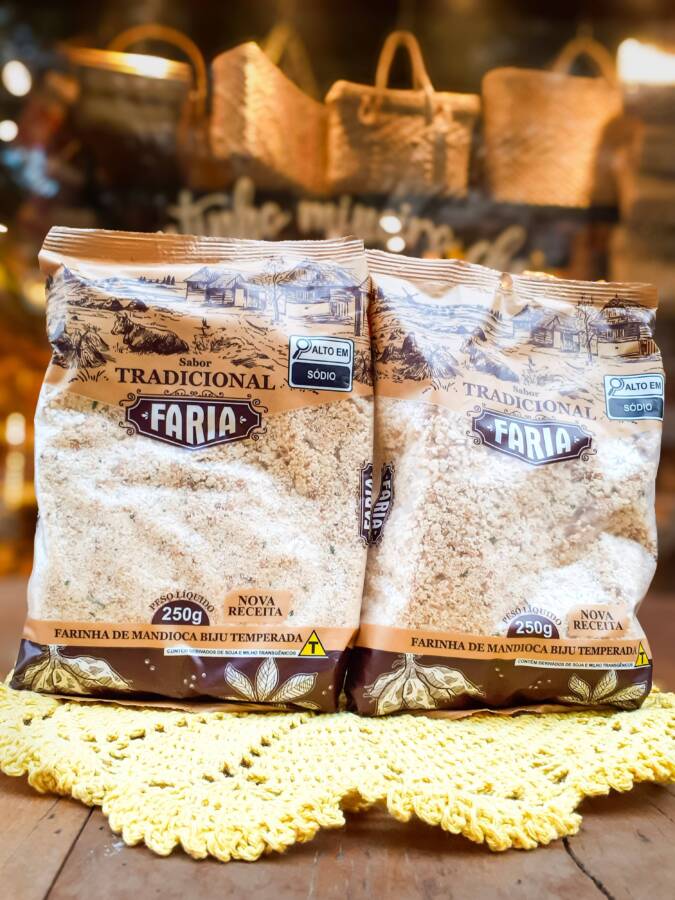 Farofa de Farinha de Mandioca Biju Temperada Faria – 250g