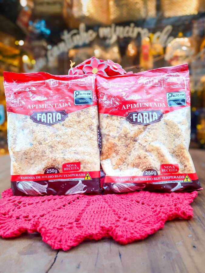 Farinha de Milho Biju Temperada Apimentada Faria – 250g