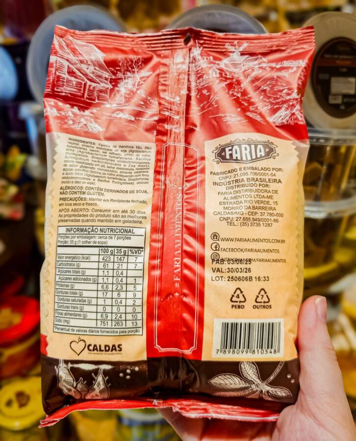 Farofa de Farinha de Mandioca Biju Temperada Apimentada Faria – 250g - Imagem 3