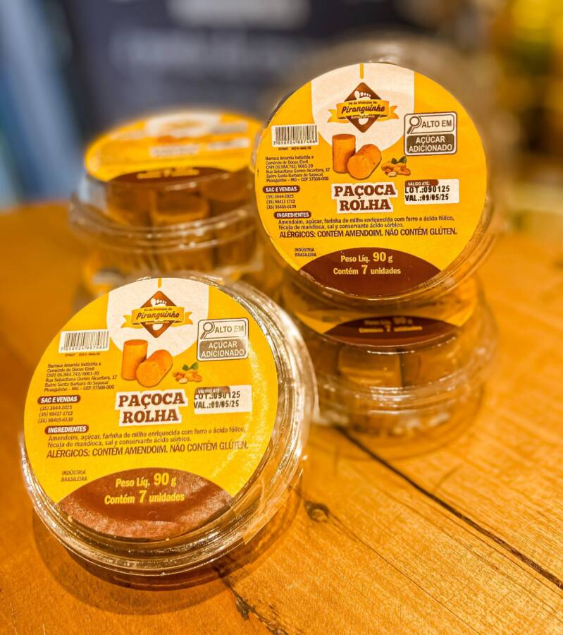 Paçoca Rolha Tradicional Piranguinho – 90g - Imagem 3