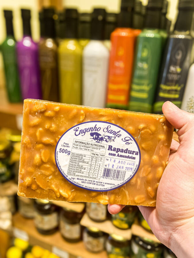 Rapadura com Amendoim Engenho Santa Fé – 500g